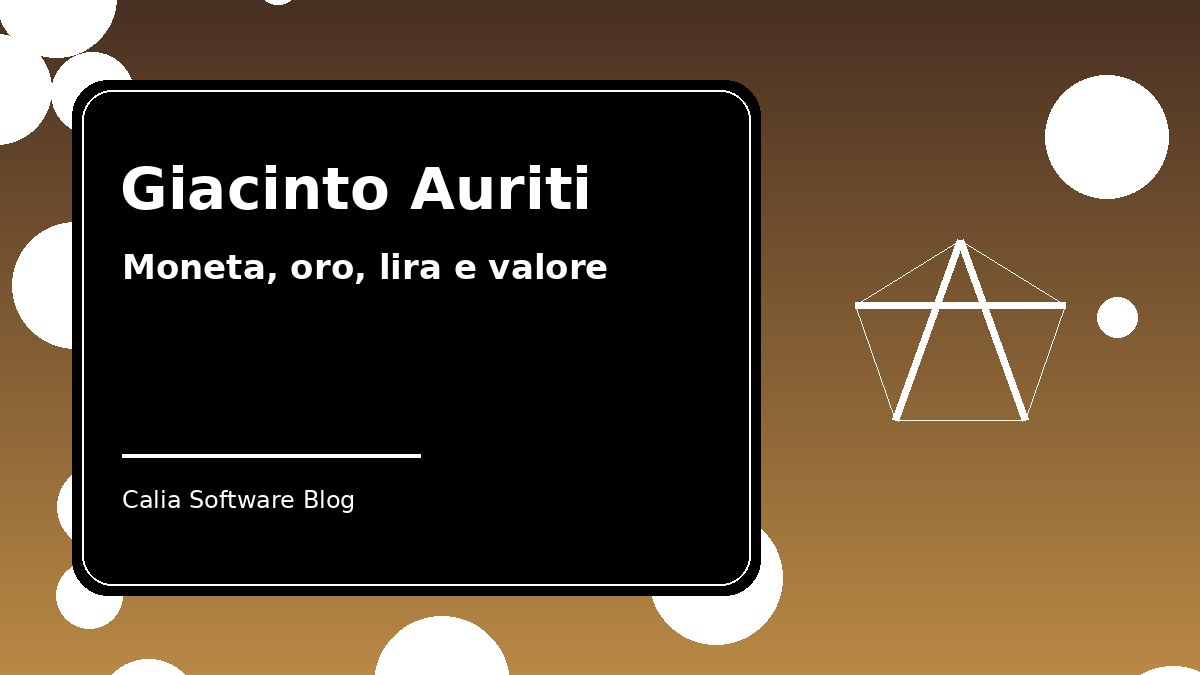 Giacinto Auriti e il dibattito sulla moneta: oro, lira e valore