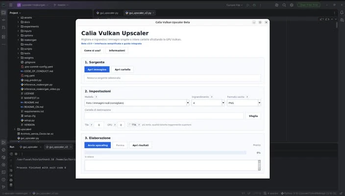 Calia Vulkan Upscaler: la Beta Linux per migliorare le immagini in locale
